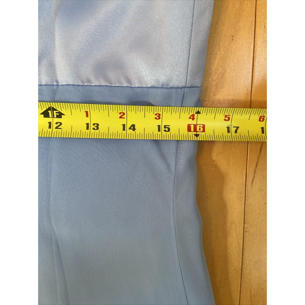 PRETTY PERIWINKLE Adrianna Papell boutique blue maxi dress strapless size 10 - Picture 6 of 9